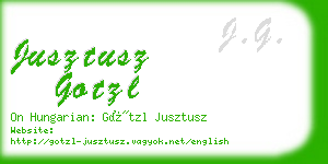 jusztusz gotzl business card